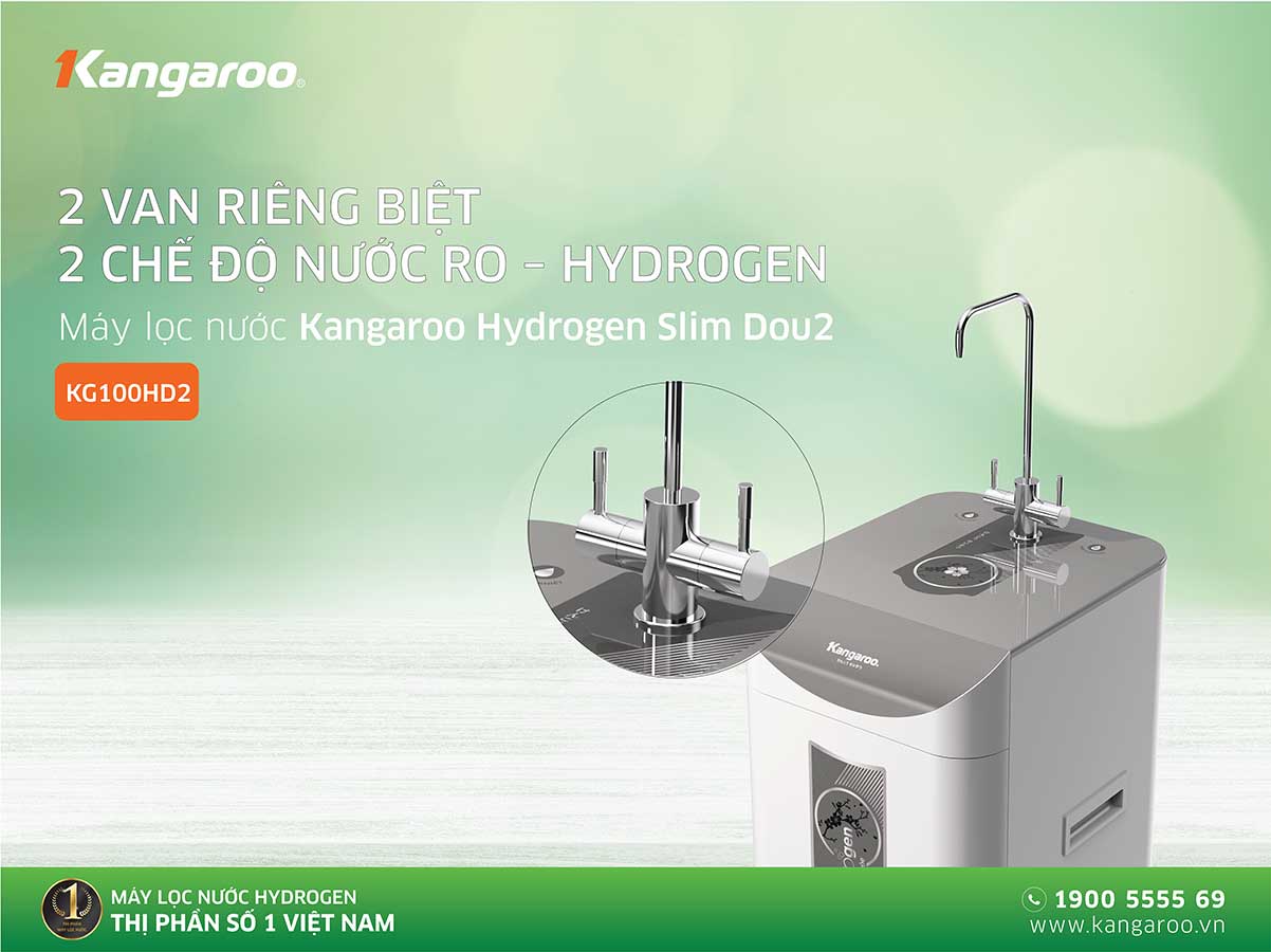 Máy lọc nước Kangaroo Hydrogen Slim Duo 2 KG100HD2 Máy lọc nước Kangaroo Hydrogen Slim Duo 2 KG100HD2