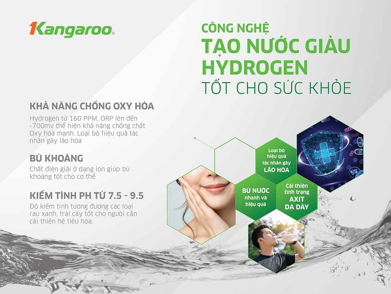 Máy lọc nước Kangaroo Hydrogen Slim Duo 2 KG100HD2 Máy lọc nước Kangaroo Hydrogen Slim Duo 2 KG100HD2