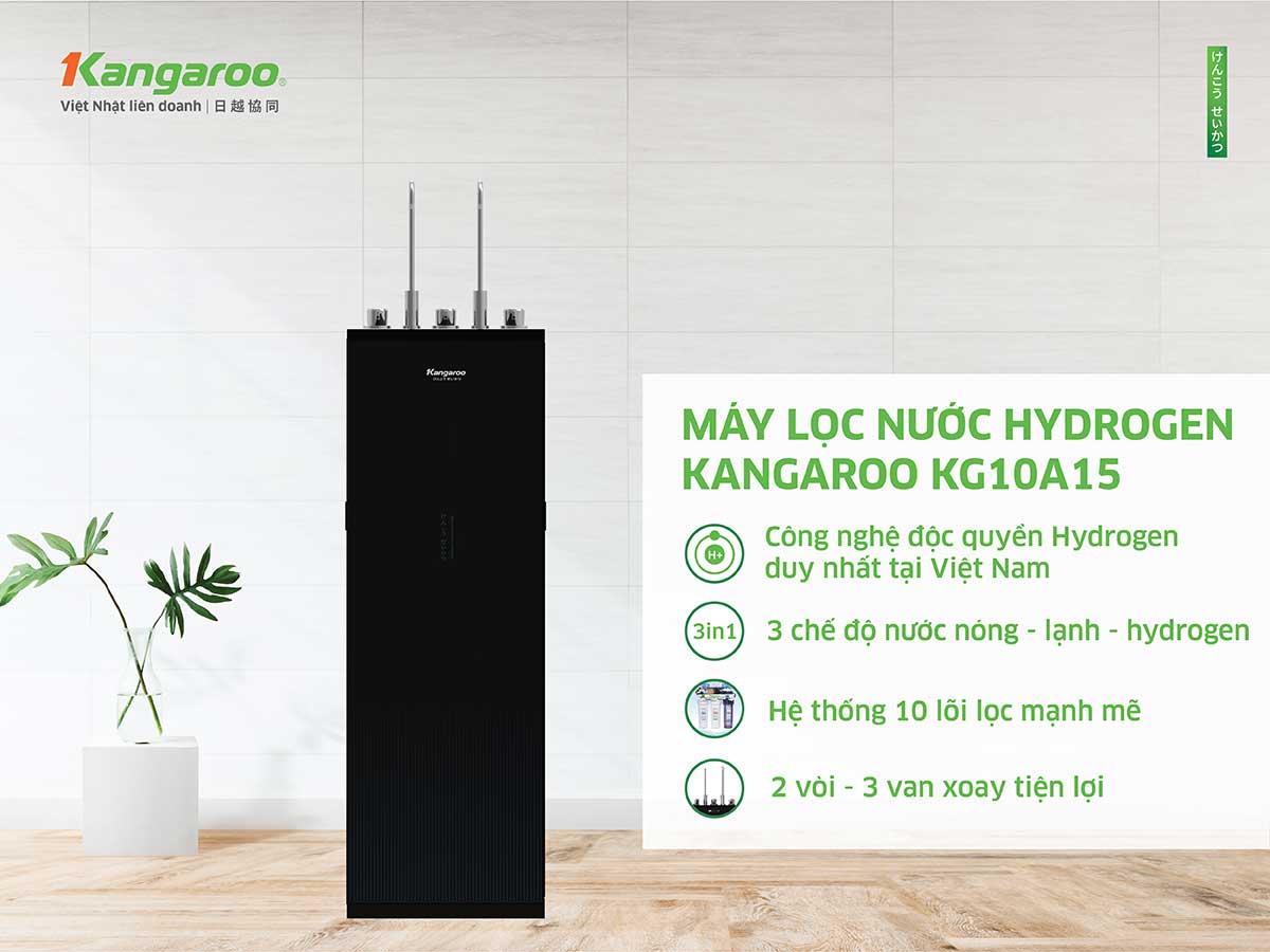 Máy lọc nước nóng lạnh Kangaroo Hydrogen KG10A15