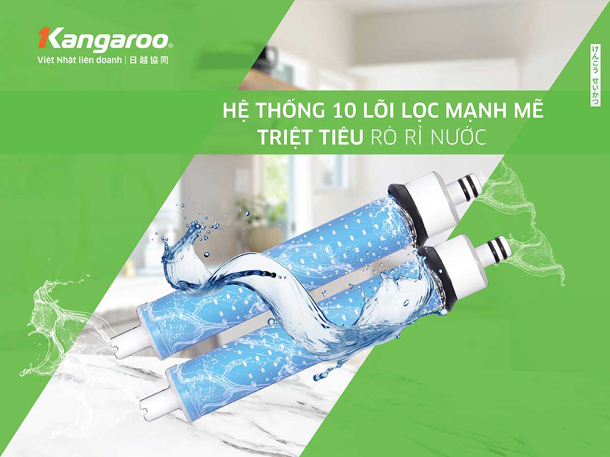 Máy lọc nước nóng lạnh Kangaroo Hydrogen KG10A15