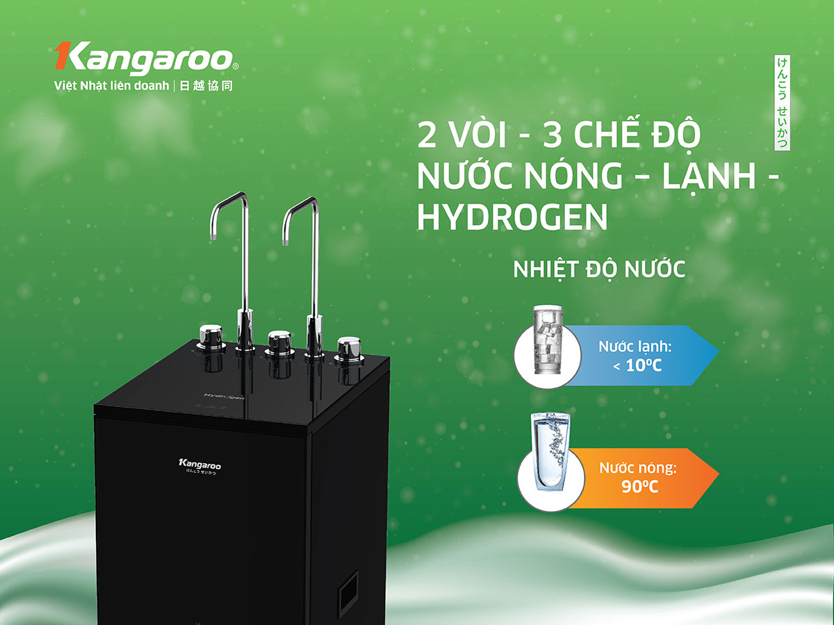 Máy lọc nước Kangaroo Hydrogen Infinity nóng lạnh KG10A15DA