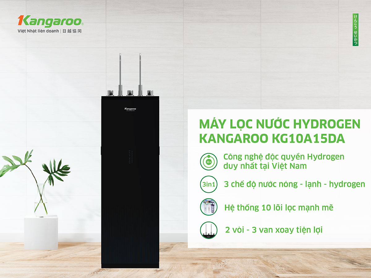 Máy lọc nước Kangaroo Hydrogen Infinity nóng lạnh KG10A15DA