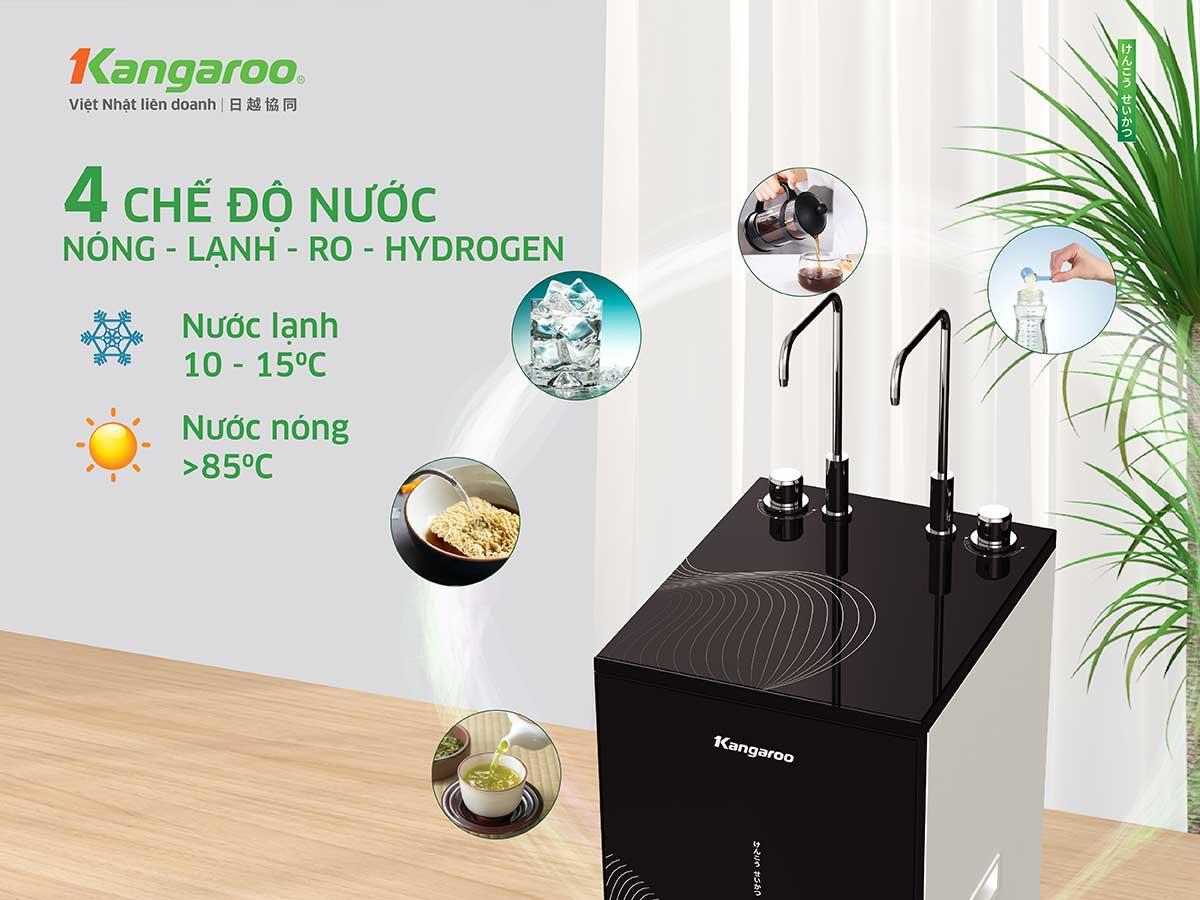 Máy lọc nước nóng lạnh Kangaroo Hydrogen KG10A68