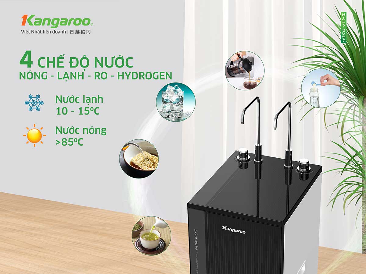 Máy lọc nước nóng lạnh Kangaroo Hydrogen KG10A88