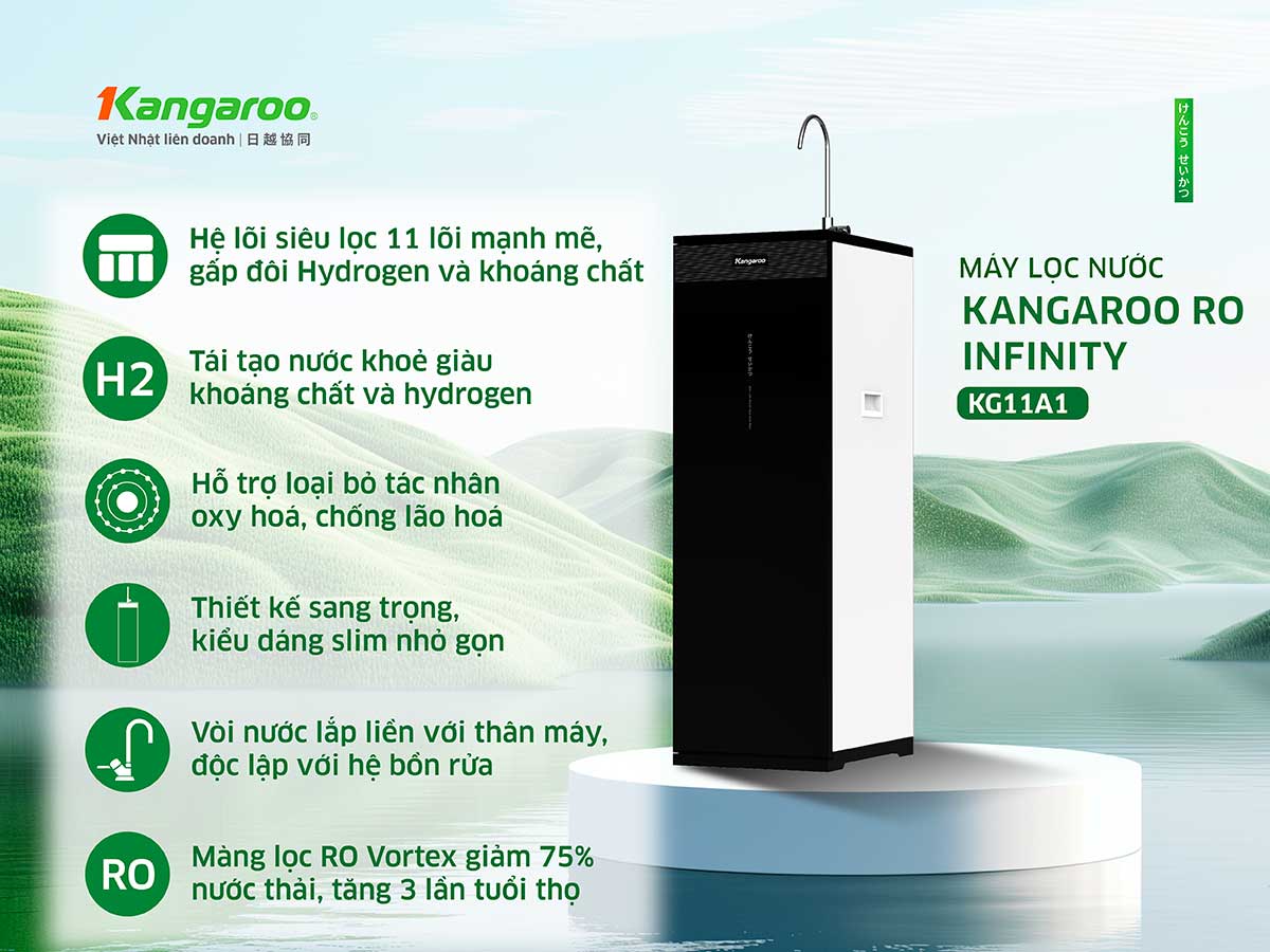 Máy lọc nước Kangaroo Hydrogen Infinity KG11A1