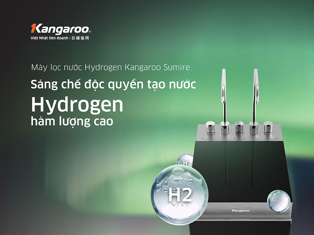 Máy lọc nước nóng lạnh 11 lõi Kangaroo Hydrogen KG11A6