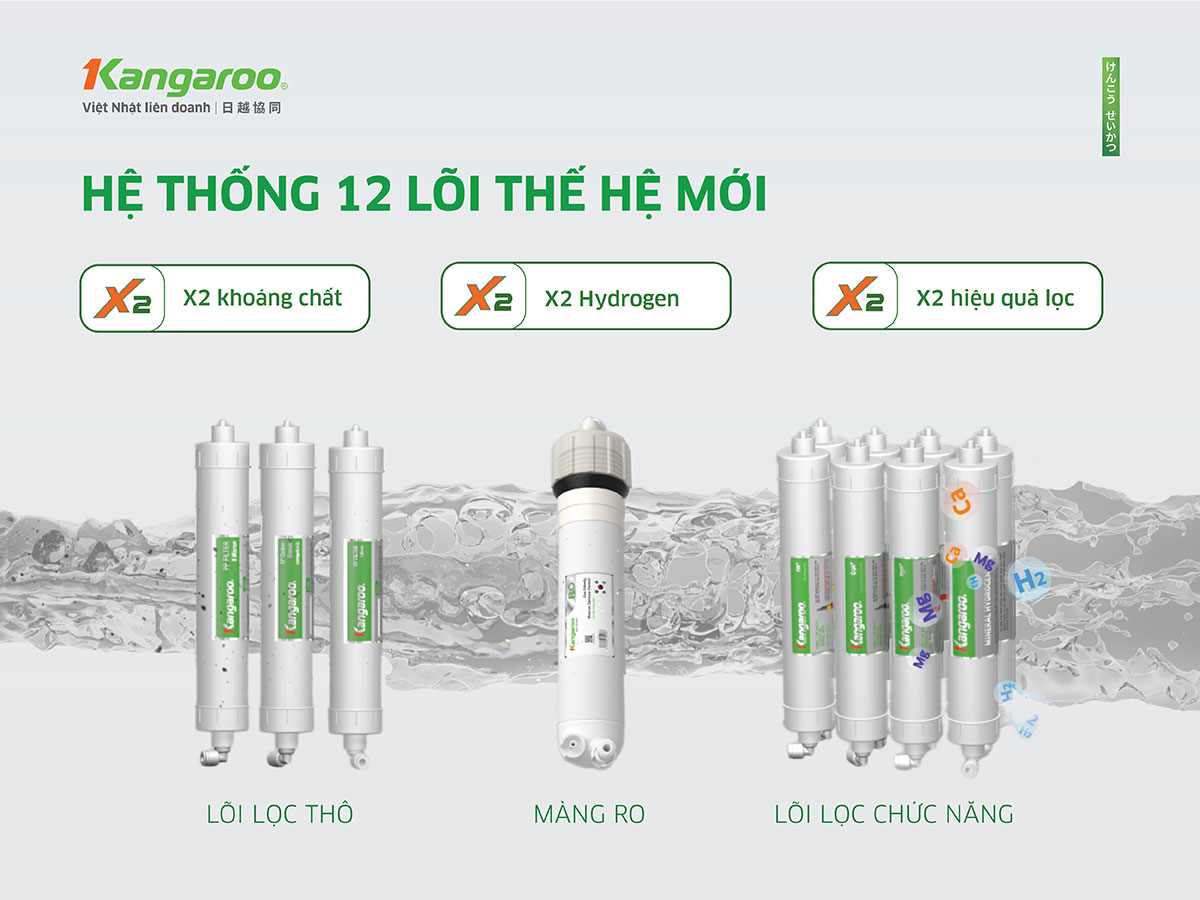 Máy lọc nước Hydrogen Kangaroo KG12HA