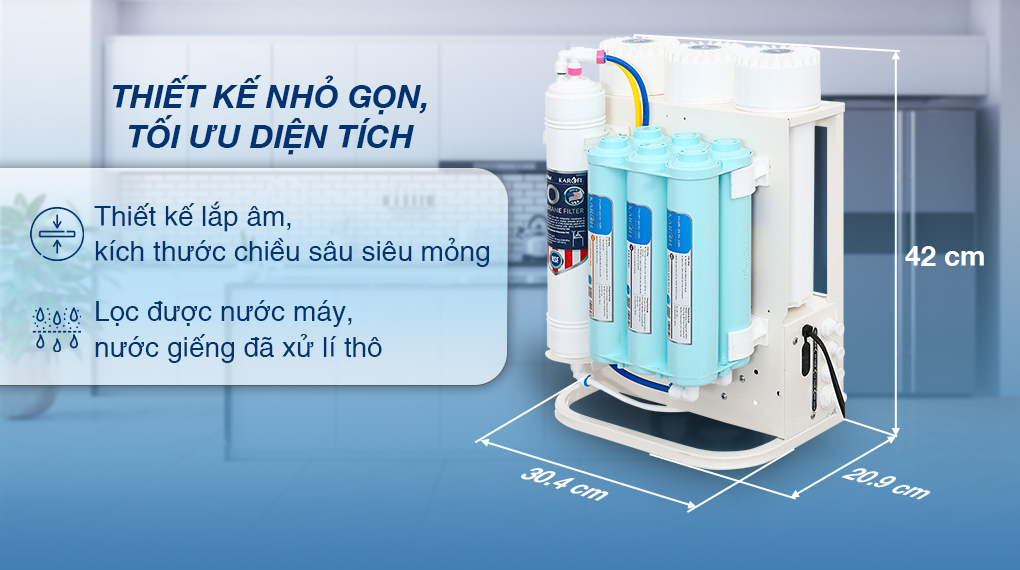 Máy lọc nước RO âm tủ Karofi KAQ-U06 - Thiết kế