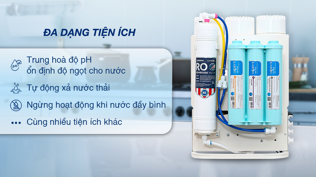 Máy lọc nước RO âm tủ Karofi KAQ-U06 - Tiện ích