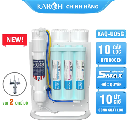 Máy lọc nước Karofi KAQ-U05G-DUAL - 10 lõi -  2 chế độ nước