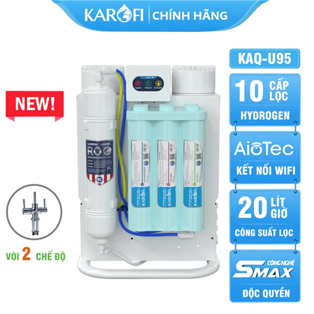 Máy lọc nước Karofi KAQ-U95-DUAL - 2 Chế độ nước - Mới 2024