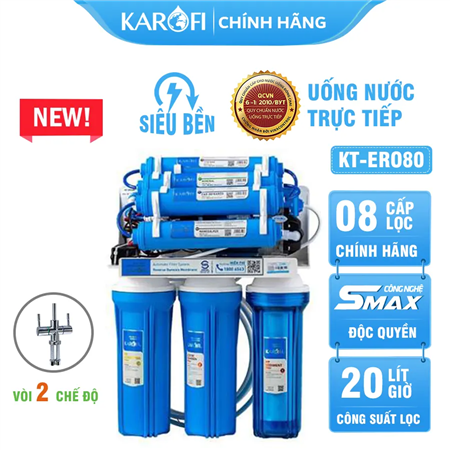 Máy lọc nước Karofi KT-ERO80-DUAL - 8 Lõi - 2 Chế độ nước