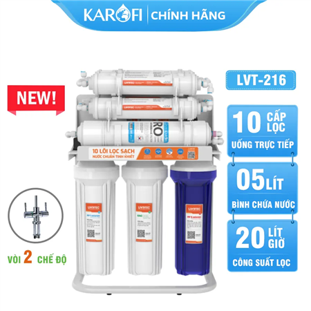 Máy lọc nước Karofi Livotec 216-DUAL - 10 Lõi - 2 chế độ nước