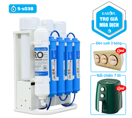 Máy lọc nước Karofi S-s038 + Hydrogen 9 lõi lọc