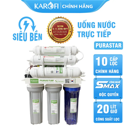 Máy lọc nước Karofi Purastar P38 10 Lõi - Chính Hãng - Mới 2024