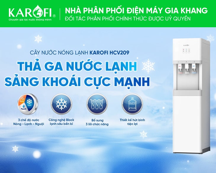 Cây Nước Nóng Lạnh Karofi - Máy Làm Nóng Lạnh Nước Uống Karofi