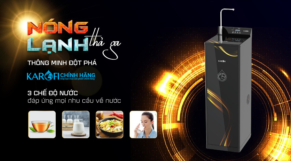 Máy lọc nước nóng lạnh Karofi KAD - D68