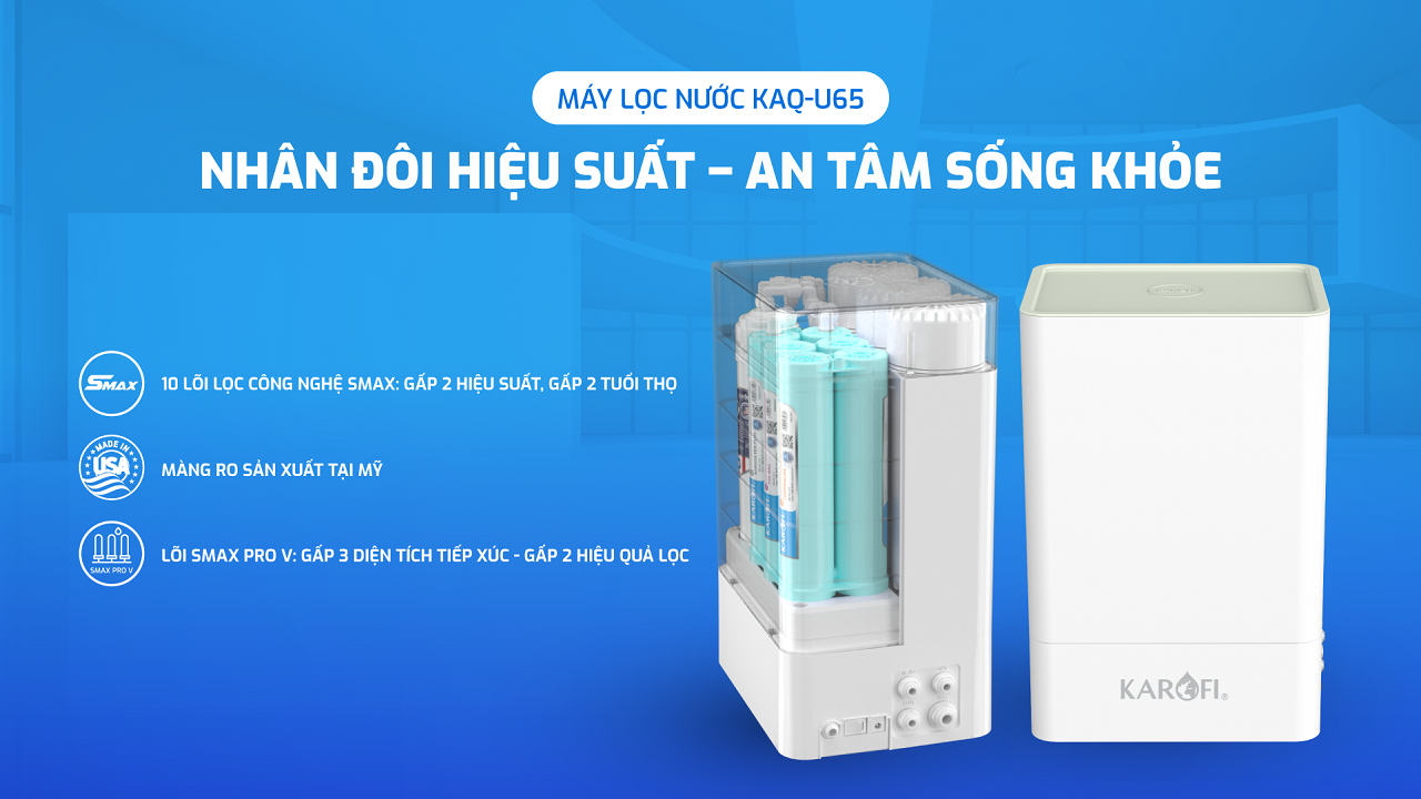 Máy lọc nước Karofi KAQ-U65