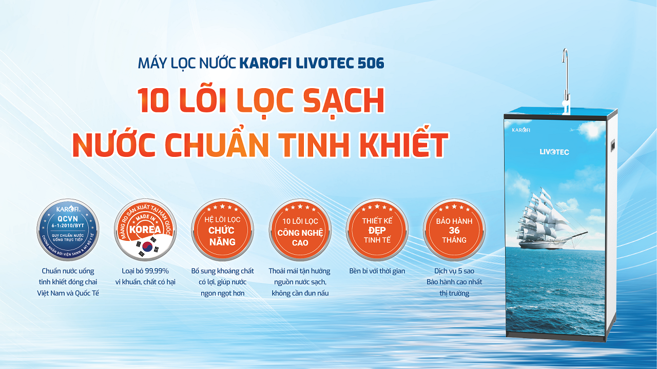 Máy lọc nước RO Karofi Livotec 506