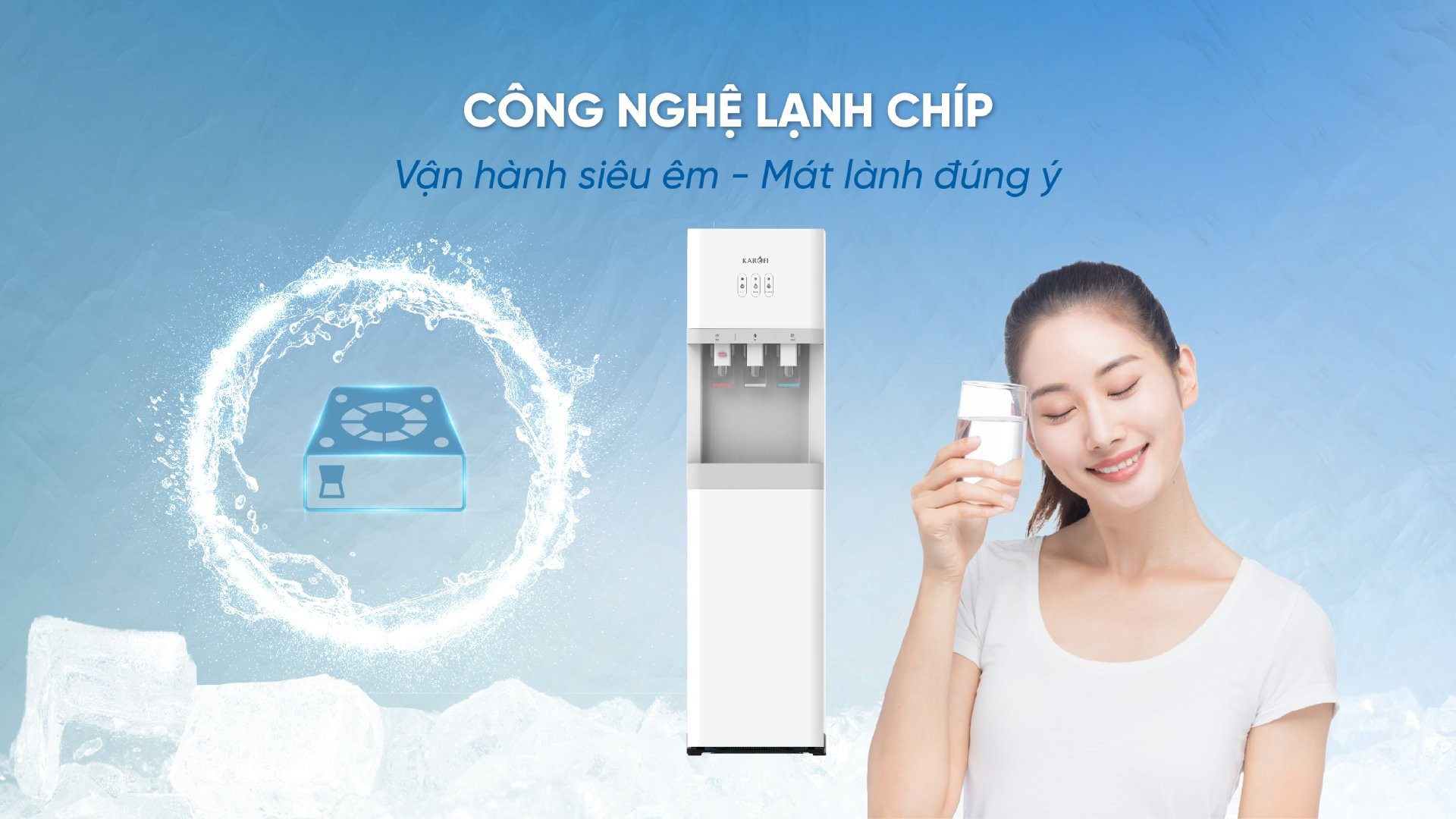 Máy nóng lạnh Karofi HCV206 - Mẫu 2023