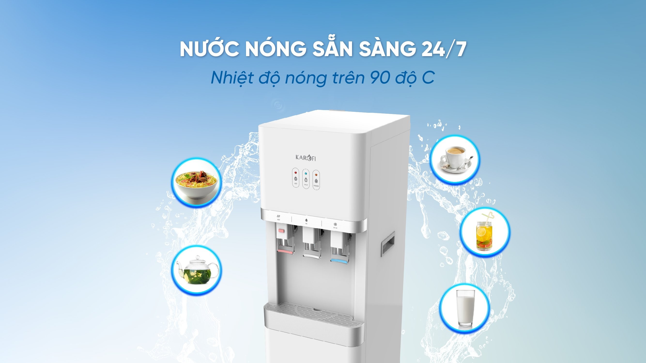 Máy nóng lạnh Karofi HCV206 - Mẫu 2023