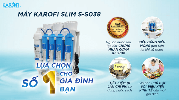 Máy lọc nước Karofi Slim S-s038